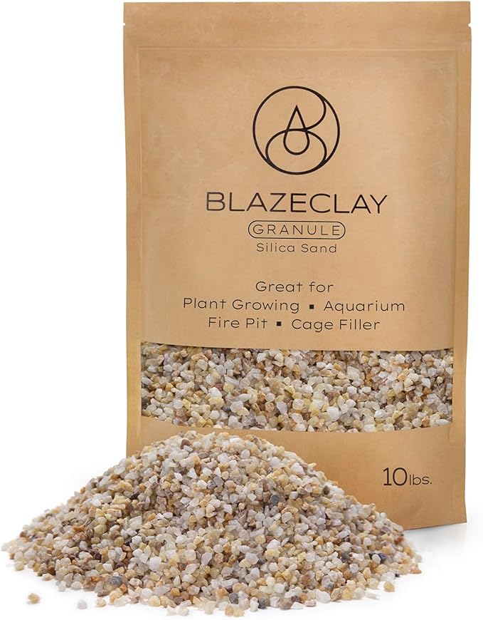 Granule Silica Sand - 10LB- Gravel for Plants - Horticultural Sand - Small Sharp rocks for Plants Bonsai Cactus & Garden Sand Grit - Terrarium and Plant Sand Soil Gardening Landscape Succulent Stones