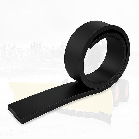 Simond Store- Rubber Cutting Edge for Snow Plow –Heavy Duty 60" x 4" x 0.75" Snow Plow Deflector Smooth & Surface-Safe Snow Clearing - Fit for ATV Tractors, Skid Steers & UTVs Snow Pusher Cutting Edge