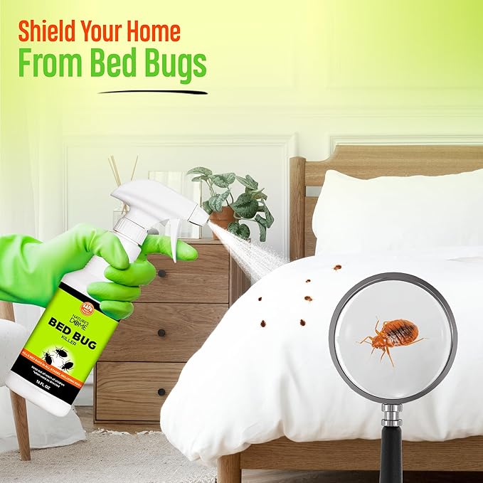 Nature's Dome Bed Bug Spray – 100% Kill Rate, 16 OZ Natural Bed Bug & Mite Killer, Destroys Eggs, Kills Resistant Strains, Long-Lasting Protection, Safe for Home Use