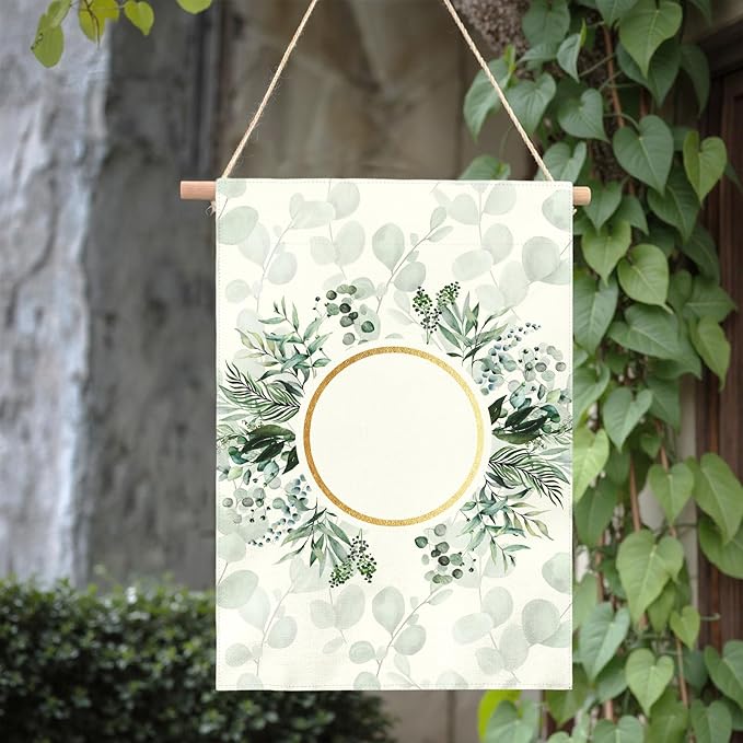 Personalized Monogram Garden Flag Custom Initial Outdoor Yard Flags Seasonal Decoration Double Sided Polyester House Banner for Family Home Porch Lawn Patio Welcome Sign 28 x 40 Inch