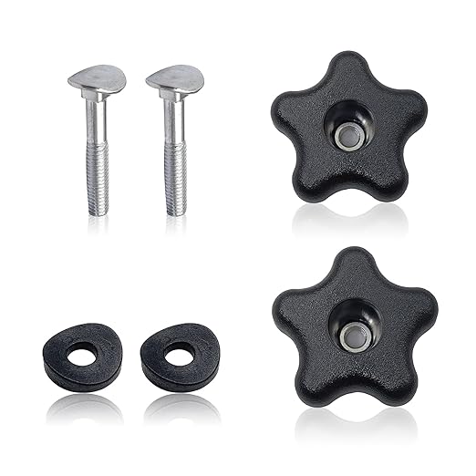 2 PCS Handle Knob and Screw Bolt Washer Kit Compatible with Toro 92-2260, 106-4161, 107-3844 – Durable Snow Blower Screws & Lawn Mower Bolt Accessories for Easy Repair of Snow Throwers & Lawn Mowers