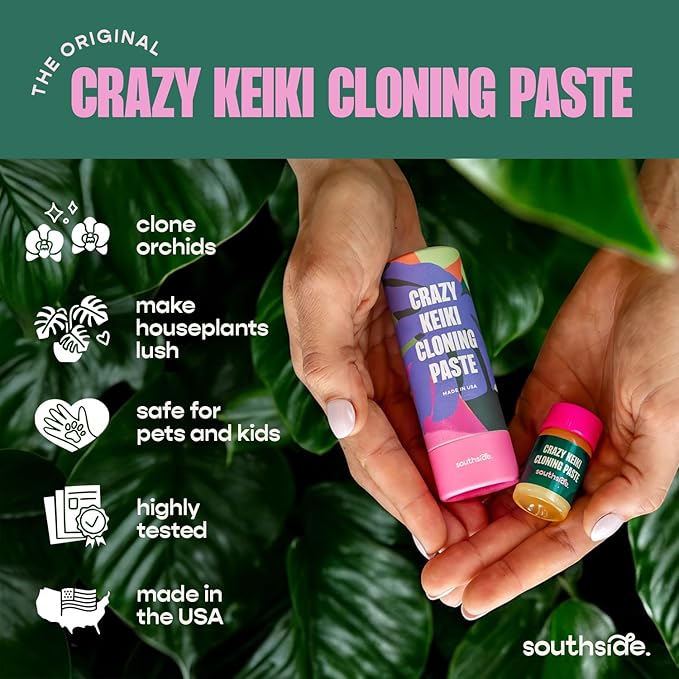 Keiki Cloning Paste by Southside Plants – Nutrient-Rich Paste for Orchids & Houseplants – Support New Development with Vitamins & Lanolin – 0.25oz