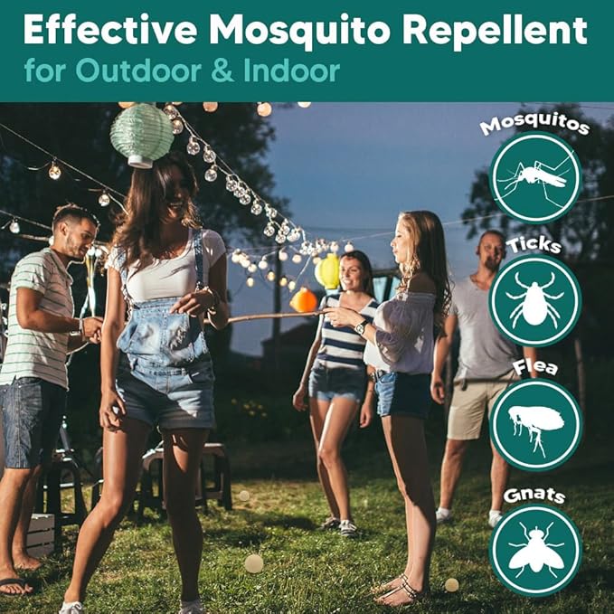 Mosquito Repellent Outdoor Patio, Indoors Mosquitoes Repellent, Natural Mosquito Deterrent for Kids/Adults, Mosquito Repellant, Mosquitoes Control for Camping/Patio/Yard/Travel 8P