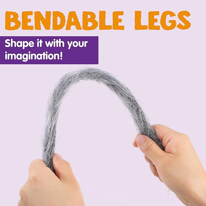 JOYIN 2 Pack 5 Ft Halloween Outdoor Decorations Hairy Gray Spider, Scary Fake Giant Large Spider Haunted House Props, Halloween Lawn Porch Yard Garden Tree Decorations Party Indoor Decor