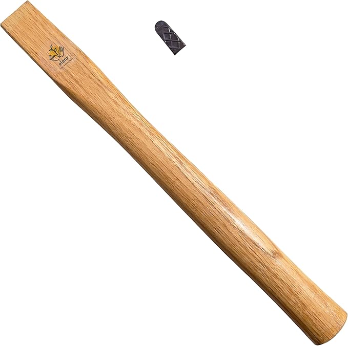 ALANX 14 inch Replacement Oak Wood Handle with one pin, Garden Hand Tool Handle