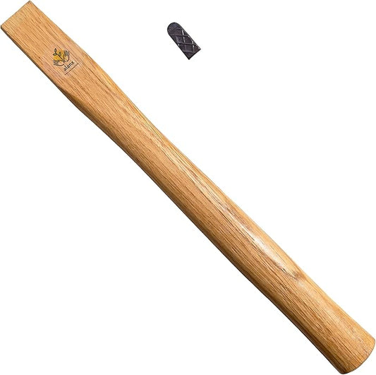 ALANX 14 inch Replacement Oak Wood Handle with one pin, Garden Hand Tool Handle