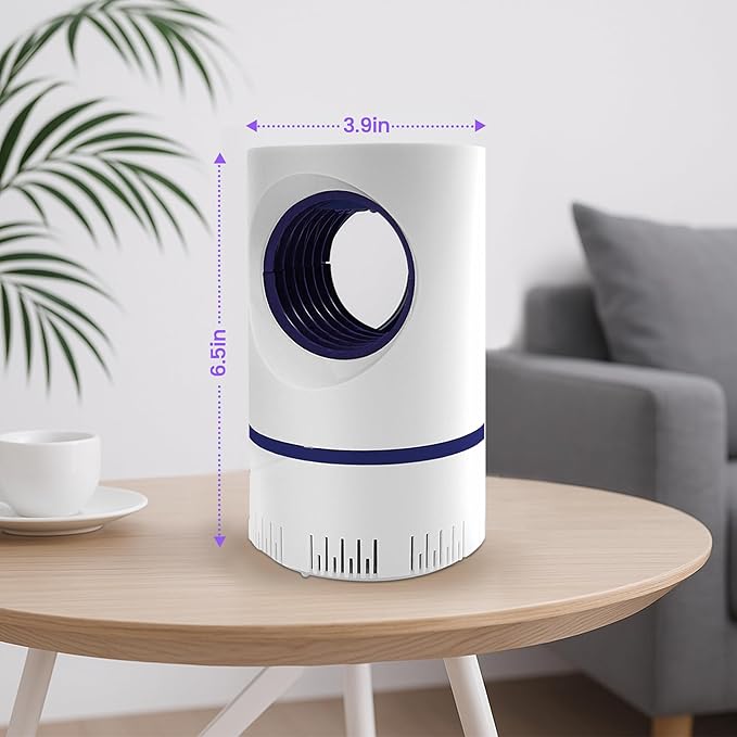 Flying Insect Trap Fruit Fly Traps Fan Powered Indoor Bug Catcher for Mosquitoes, Gnats, Moths & Fruit Flies, Silent & Effective (2, White)