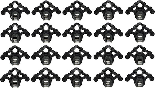 JSP Manufacturing Plastic Roof Ice Guard Snow Guard Snow Stops for Standing Seam Metal Roofing - Multi-Color/Multi-Pack Listing (20, Black)