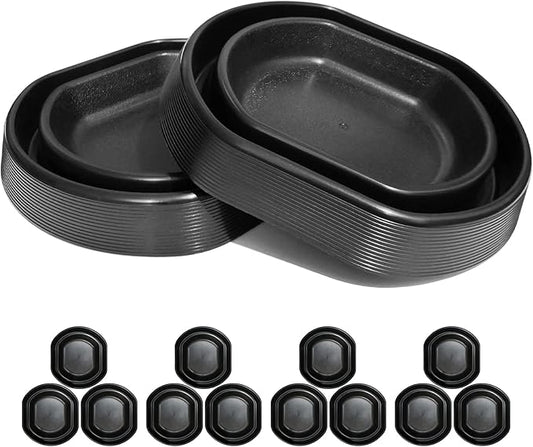 Bed Bug Interceptors | Bed Bug Interceptor Traps | Insect Trap, Monitor, and Detector for Bed Legs (Black - 12 pcs)