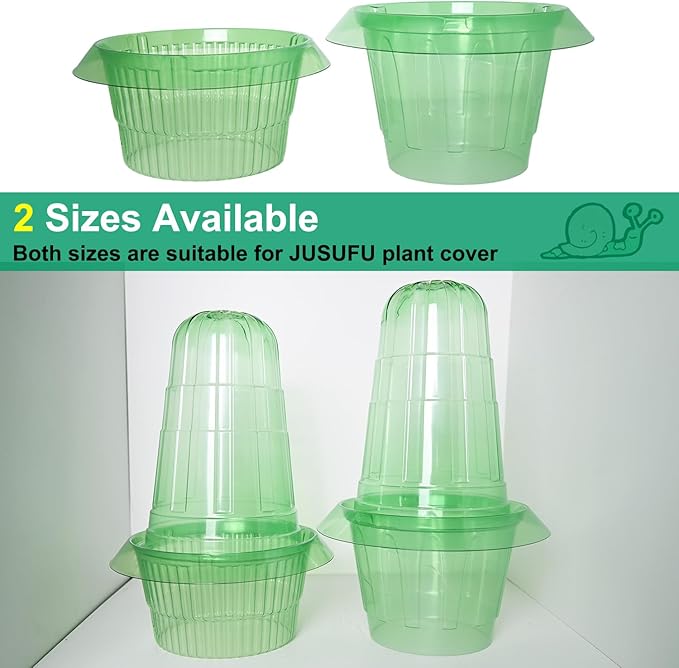 5 Pack Snail Collar(H:11cm) and 5 Pack Large Slug Collars(H:15cm) Set,Slug Collars Protects Plants to Get Better.