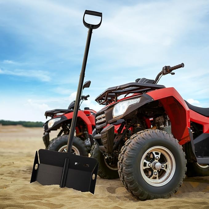 DMOS Stealth Shovel - Lightweight, Heavy-Duty Aluminum Sand & Snow Shovel with Extendable & Collapsible Handle for Camping, Overlanding, Survival, & Off-Road Use - Red/Black - X-Large