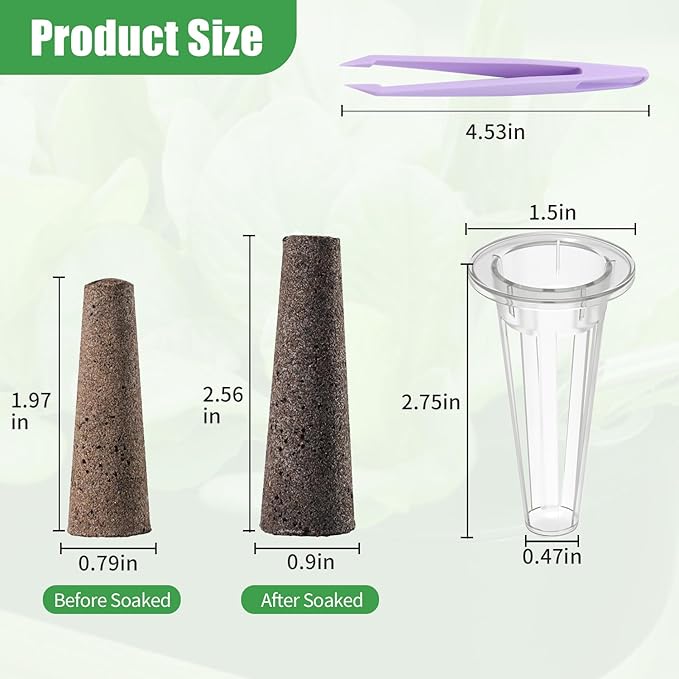101 Pcs Hydroponic Pod Kit for Aero Garden with 80 Grow Sponges, 20 Grow Baskets & 1 Tweezer, Grow Anything Kit Replacement Growth Sponges Seed Pods of Aero Garden hydroponic for Indoor Garden System