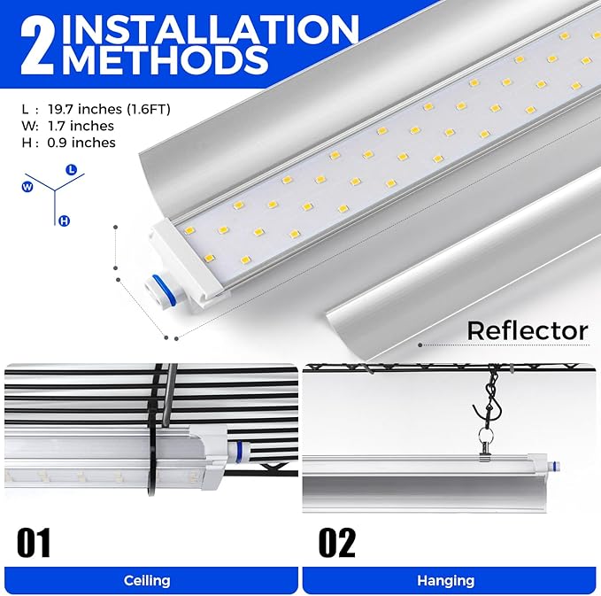 Barrina CX1 Plant Stand with Grow Lights for Indoor Plants, 5-Tier Large Tall Metal Plant Shelf with 1.6FT 20W(Per Light) Full Spectrum Plant Lights for Indoor Growing, 47x13.8x70.9IN
