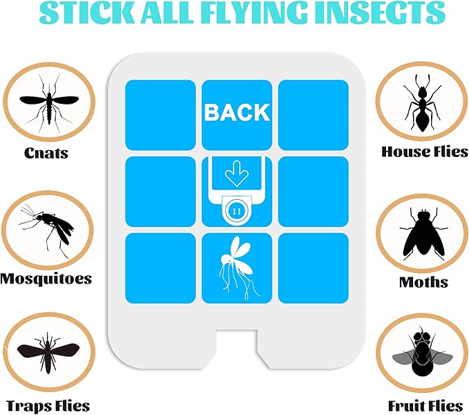 32 Pack Refill Glue Cards, Saferr Home Fly Trap Refill Compatible with Saferr Home SH502, S23005-06 and Dynatrap DT3005W Dot Indoor Fly Trap Plug-in Insect Trap Replacement Mosquito Sticky Glue Boards