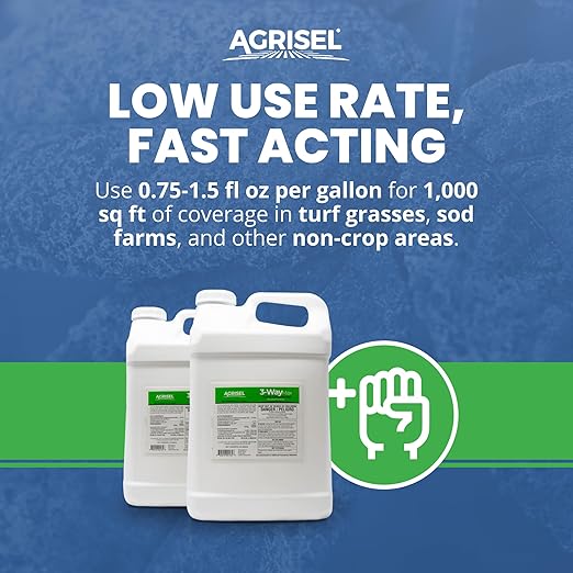 3 Way Max Weed Killer, Eliminate 50+ Weeds, Safe on Grass, Weed Spray, Pet Safe, Low Odor, Easy Mixing, Includes 3-Pack of Agrisel Protective Gloves, 320 Ounces