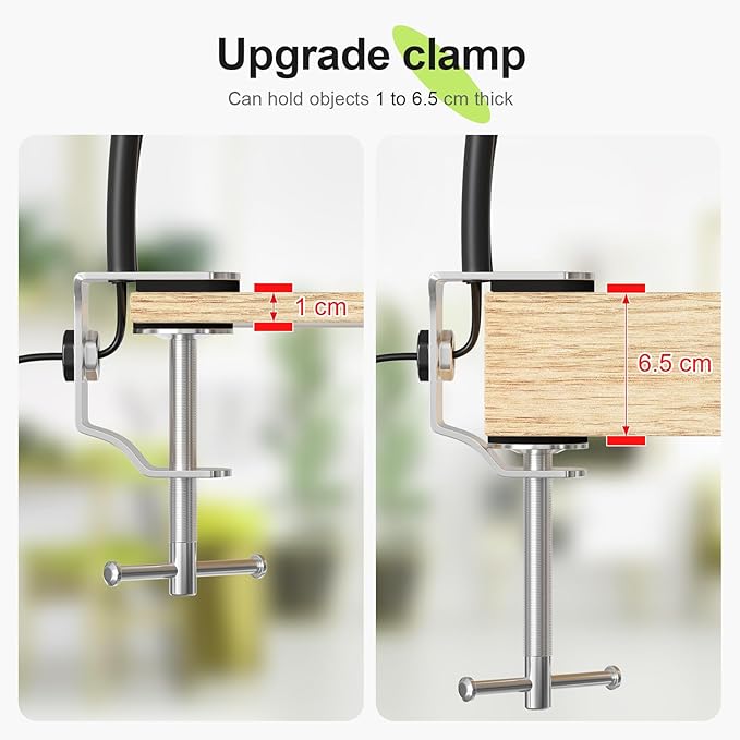 Grow Light for Indoor Plants, 75W Full Spectrum Plant Growing Lamp with Gooseneck, Auto On Off Timing 3/6/12H, 4-Level Dimmable