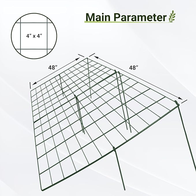 Cucumber Trellis for Raised Bed, 48" L x 48" W Garden Trellis for Climbing Plants Outdoor with Support Structures, A Frame Trellis for Climbing Vegetables Peas, Vine, Bean