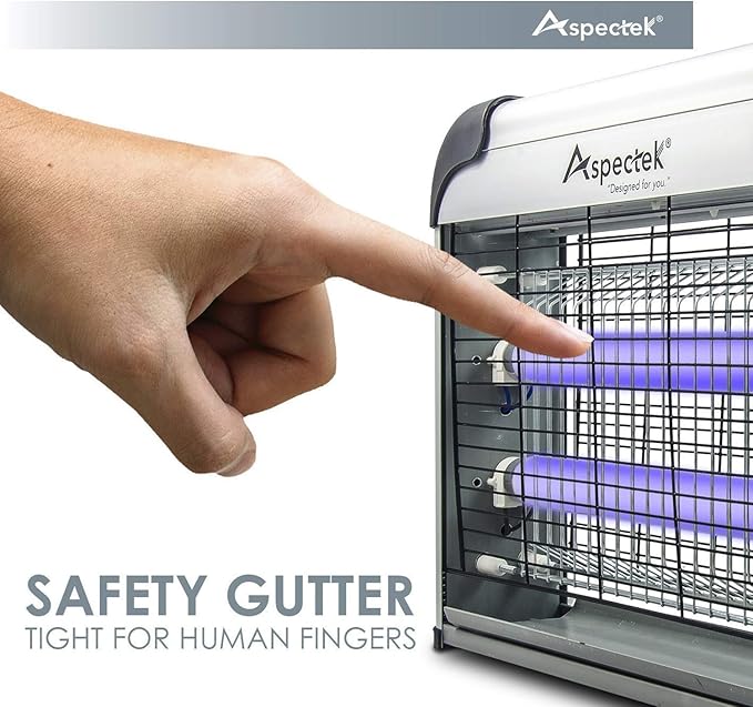 Aspectek 20W Electric Indoor Bug Zapper, Mosquito, Moth, Wasp, Insect Killer, Fly Zapper, Bug Lamp Light for Home, Restaurant, Office Use with Protection Mesh Film. Efficient & Effective