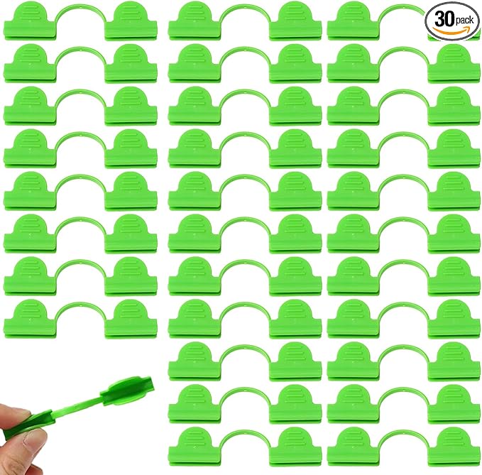 30pcs 8mm Greenhouse Clamps for 1/3 Inch (7-9mm) PVC Pipe Poles, Garden Support Frame Hoops, Grow Tunnel Plant Support Garden Stakes For Fixing Plant Plastic Sheeting, Film Row Cover Net