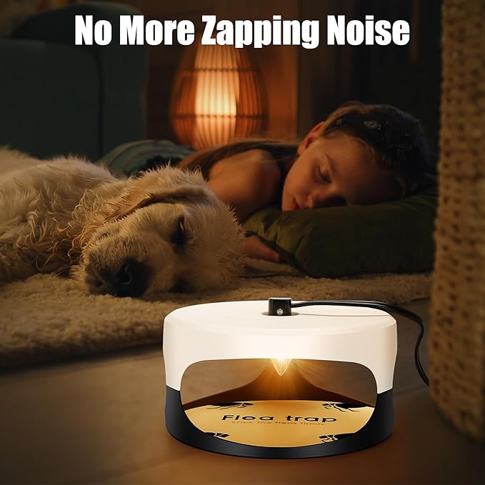 Flea Traps for Inside Your Home 2 Packs, 2024 Sticky Bed Bug, Flea Trap Indoor Pest Control Trapper Insect Killer with Light