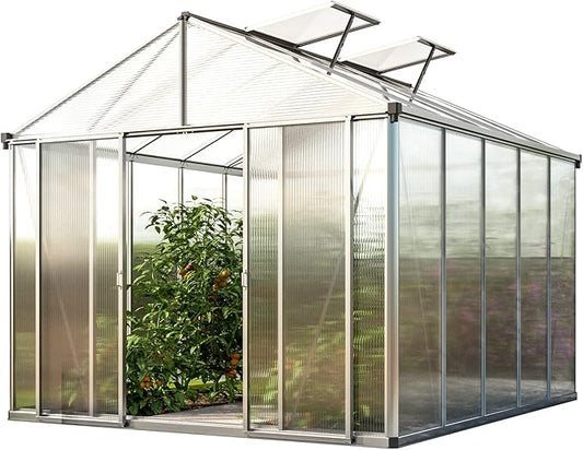 Greenhouse Rubin 5 Aluminum Frame 8.6 x 10.5 ft with Approx. 10 mm Polycarbonate Panels