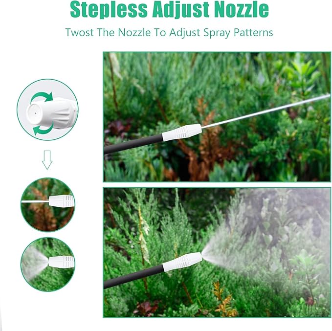 Battery Powered Sprayer 0.5 Gallon/2L Garden Sprayer with Upgraded USB Rechargeable Automatic Plant Mister Electric Sprayer in Lawn and Garden