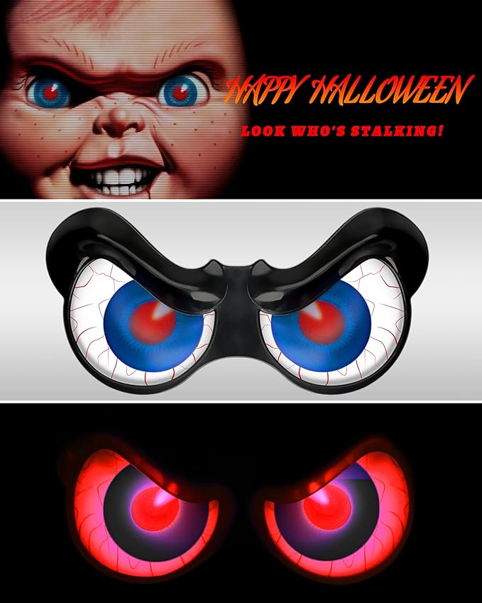 Halloween Decorations, 5 Pack Glowing & Flashing LED Eye Lights for Indoor/Outdoor Use, Bush, Yard, Window, Party
