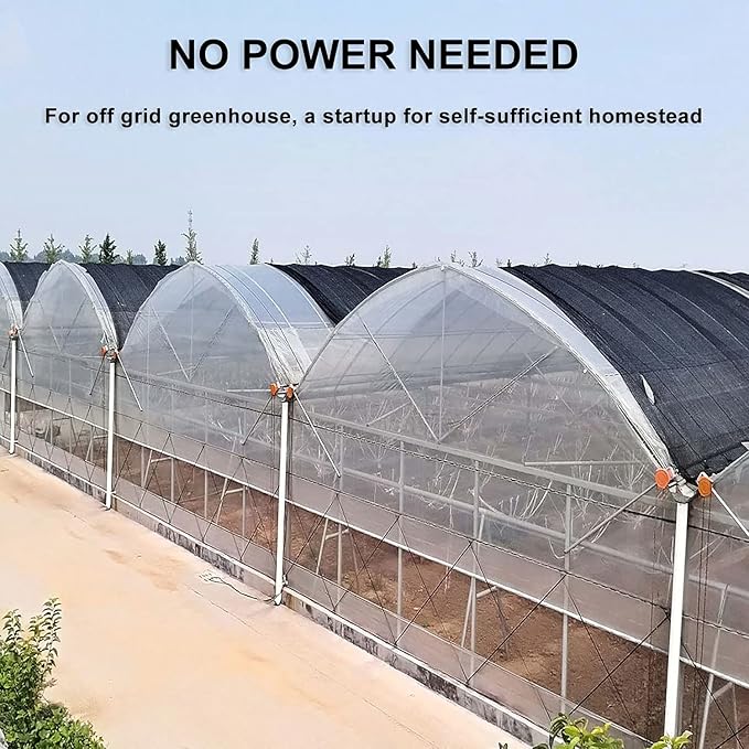 UYGALAXY Manual Winch Greenhouse Film Roll Up Roof Unit for Ventilation ﻿Agricultural Manual Film Coiler Device Side Top Film Coiling Rolling Blinds Machine(13ft Circumference Chain)