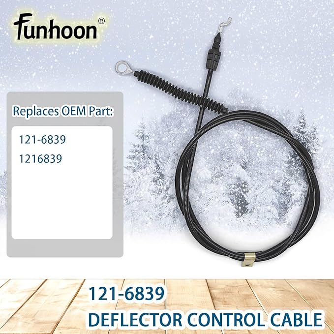 121-6839 Deflector Control Cable for Toro Power Max 724 OE, 726 OE, 826 OE, 826 OTE Snow Blowers/Throwers