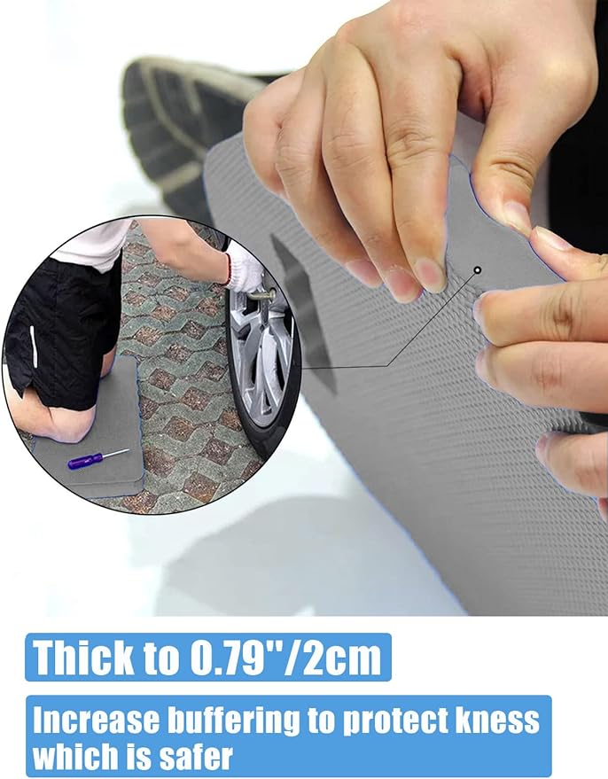 YWSHF 4 PCS Garden Kneeling Pad,Knee Mat Waterproof Foam Knee Pads for Gardening,Cleaning,Baby Bath,Yoga,Praying and Exercise 15.745'' x 7.09'' x 0.79'' Grey
