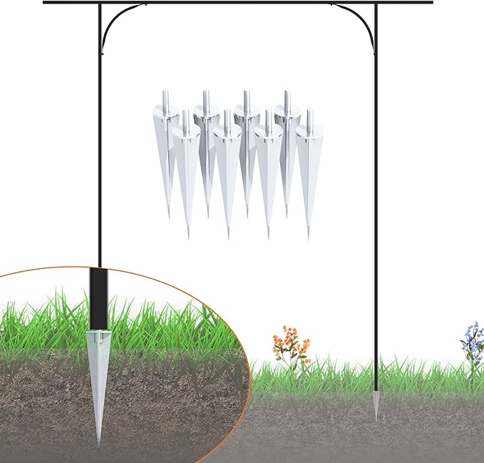 Zhongma Metal Garden Arbor, 83.5'' High x 82.7'' Wide, Outdoor Arch for Climbing Plant, Decorations Pergola