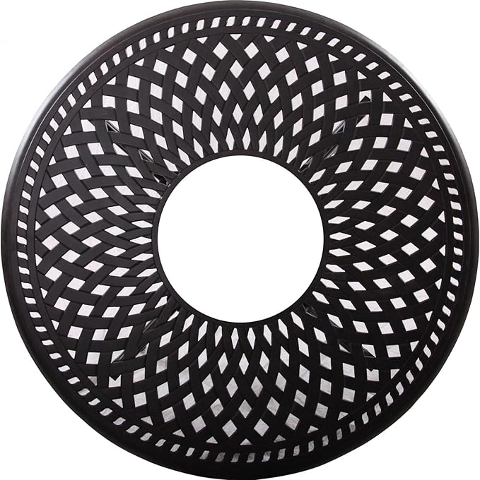 Signature 60 Inch Propane Fire Pit Dining Table by Darlee - Antique Bronze