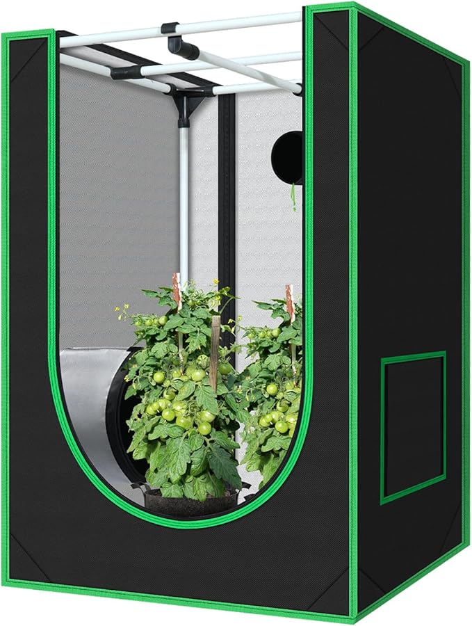 2x2 Grow Tent, 24"x24"x36" 600D Mylar Hydroponic Growing Tents for Plants Inside Reflective Grow Tent Growing Room Hydroponic System