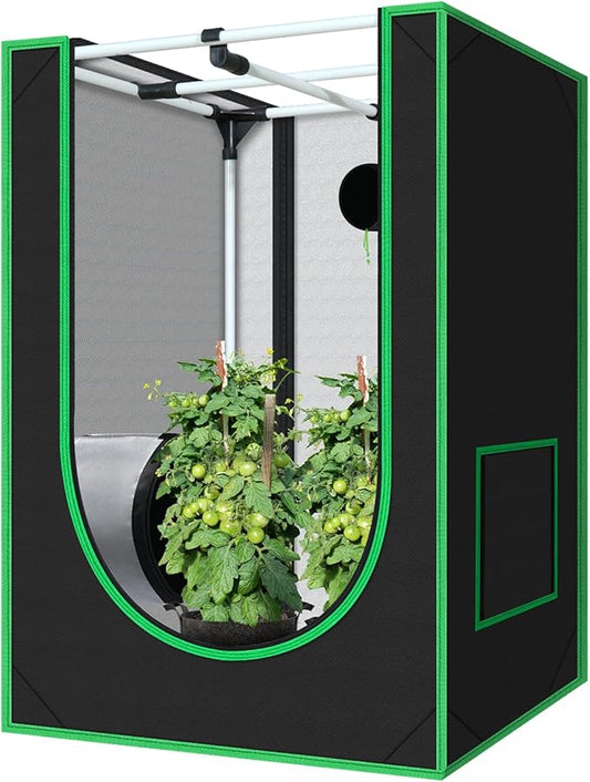 2x2 Grow Tent, 24"x24"x36" 600D Mylar Hydroponic Growing Tents for Plants Inside Reflective Grow Tent Growing Room Hydroponic System