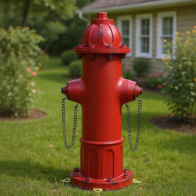 Fire Hydrant for Dogs to Pee On, Dog Fire Hydrant Pee Post Outdoor Statue for Yard Lawn Decor, Fake Fire Hydrant for Porch Garden Decorative, 13.5" H × 5.9" L × 5.1" W (Modern)