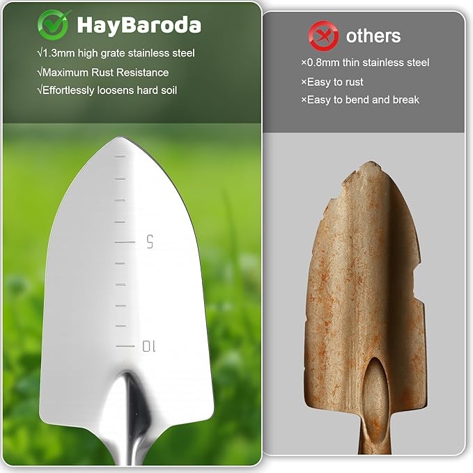 Gardening Tools 10-Piece Heavy Duty Gardening Tool Set with Fashion Durable Tote Organizer Bag, Rust-Proof Non-Slip Hand Tools, Ideal Gardening Gift for Women Gardener Gifts