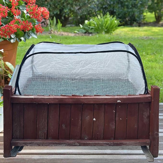 Garden Rows Plants Cover Pop Up Freeze Protection Greenhouse Accelerator Cover 45" x 21.6" x 16" Portable Mini Grow Plant Cover for Protecting Vegetables Fruits Plant Raised Garden Beds Vegetable Rows