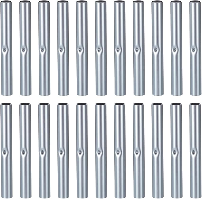 22Pcs Metal Garden Stake Connectors for 7mm Diameter Glassfiber, Plant Stake Connector for Glassfiber Plant Support Greenhouse Hoops Tent Rods(Inner Dia 7mm)