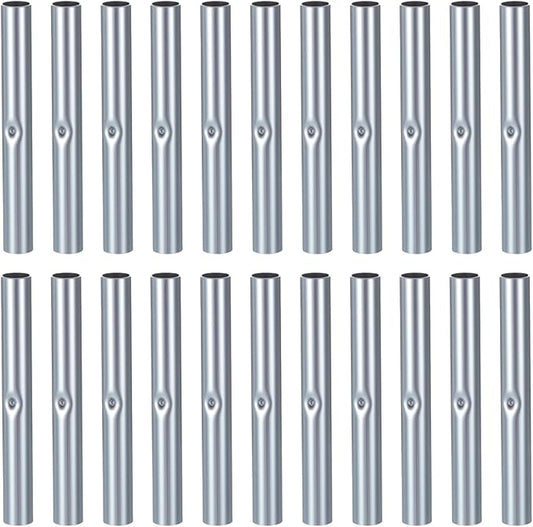 22Pcs Metal Garden Stake Connectors for 7mm Diameter Glassfiber, Plant Stake Connector for Glassfiber Plant Support Greenhouse Hoops Tent Rods(Inner Dia 7mm)