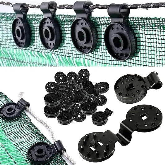 Shade Cloth Clips, 2025 Shade Cloth Heavy Duty Lock Grip Shade Cloth Fix Plastic Clamp, Tarp Clips Fence Fabric Clips Greenhouse Shade Cloth Clips for Garden Netting Sun Shade Net (Black, 50Pack)