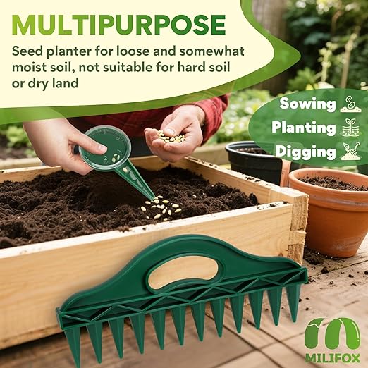 7 Pack Transplanting Dispenser,Sowing Seeds Dispenser,Handhold Seedlings Dibber,Practical Small Sowing Tools for Planting Vegetables and Flowers,Suitable for Greenhouses,Gardens,Lawns,Farmland