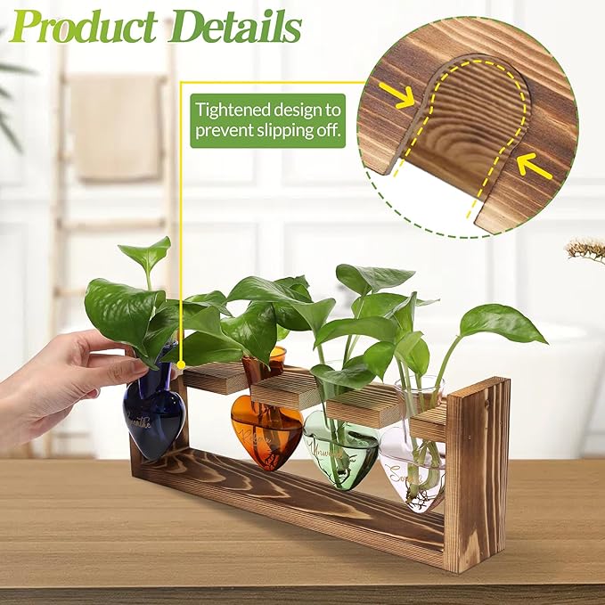 Plants Propagation Stations Plant Terrarium Kit for Bathroom Glass Planters for Indoor Plants Bathroom Decor Accessories - Relax Soak Unwind Breathe