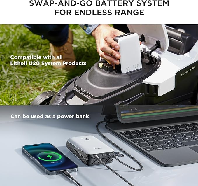 Litheli Electric Wagon Cart with Battery Power, All-Terrain Wheels & Variable Speed | 200L Capacity, 300 lbs Heavy-Duty Utility Wagon for Camping Gear, Beach Trips, Garden Tools & Shopping Hauls