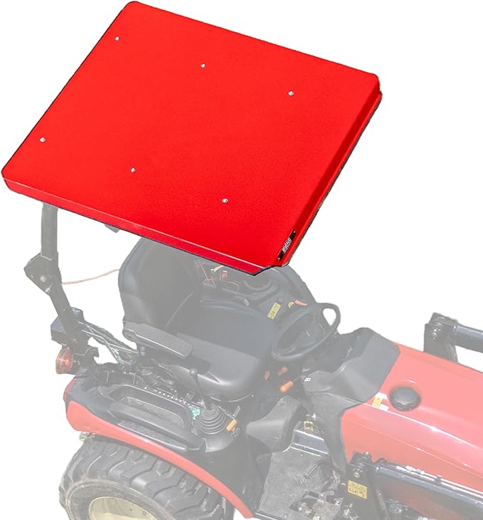 Universal Tractor Canopy | ROPS 1.5”-3” | Robust Steel | Easy Install (Red)