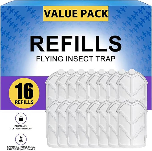16 Pack Flying Insect Trap Refills Compatible with Zevo Flying Insect Trap M364 and Max, Safe with Kids & Pets