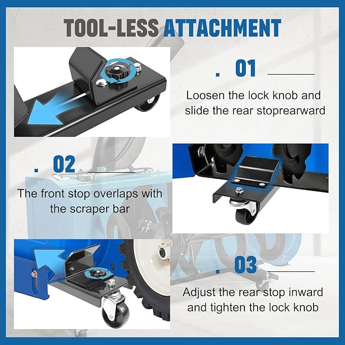 Snow Blower Storage Dollies, Fit for John Deere 44" 47" 54" Snowblower, Snowblower Storage Dollies for John Deere LP70692, Easily Move The Snow Blower Head, 2PCS