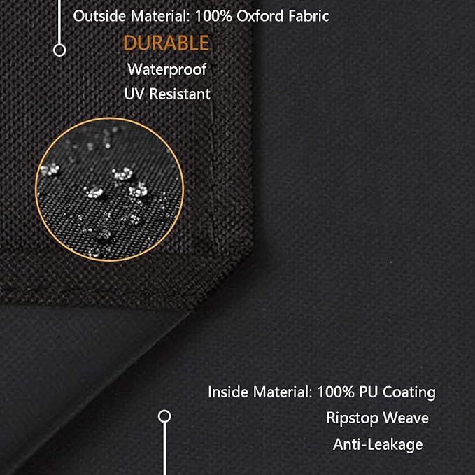 Oslimea Outdoors Snow Blower Cover - 600D Heavy Duty Polyester, Waterproof, UV Protection, Universal Size for Most Electric Two Stage Snow Blowers 47" L x 31" W x 37" H