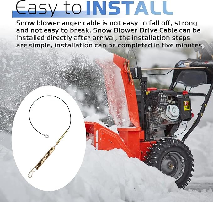 06900438 Snow Blower Auger Upper Traction Cable Fits for Ariens Compact 20 24 SNO-Tek 24 28 120V ST24 Snowblower Replacement Parts #24916003 AMP 24916303
