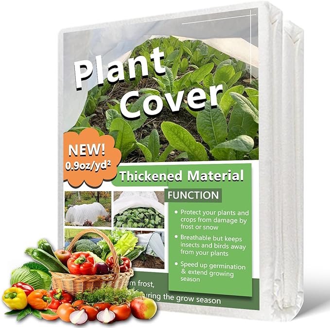 Plant Covers Freeze Protection 7 x 100 Ft, Thick Frost Cloth for Outdoor Plants, Winter Plant Blankets and Frost Covers for Garden Frost Protection, Floating Row Cover