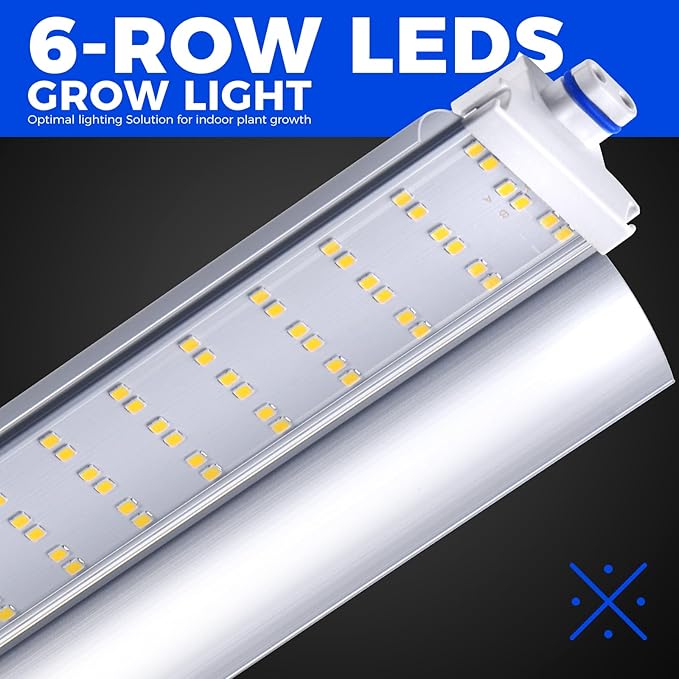 Barrina CX3Z Indoor Greenhouse with Grow Light, 4-Tier Metal Plant Stand with Zippered EVA Cover and Wheels, LED Full Spectrum 3FT 36W(per Light) Plant Growing Lamp with Timer, 35.4"x13.8"x70.9"